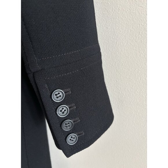 J.Crew Black Italian Wool Double Cloth Lady Day Coat Sz 4 Classic Sleek Feminine - Picture 6 of 11